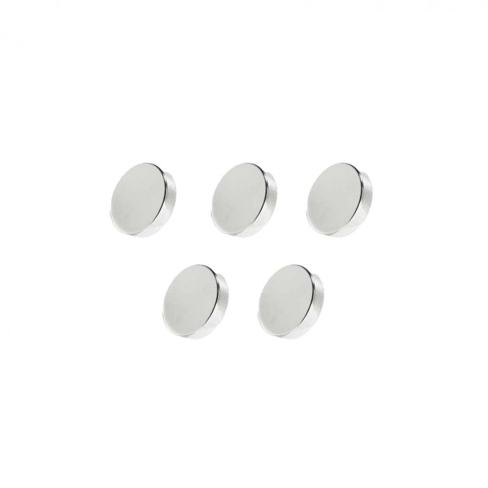            5 darab nagyon erős mágnes, szürke, korong, egyszerű, 10 mm x 3 mm
         