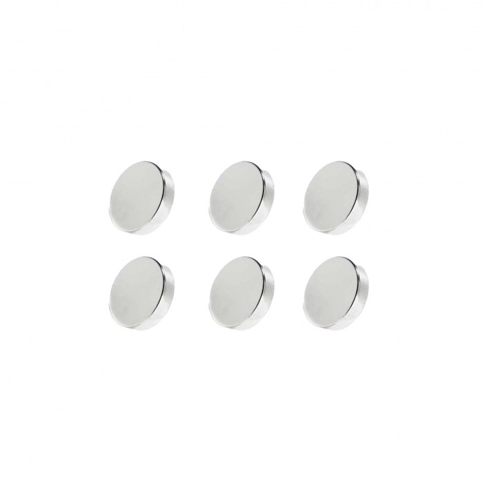            Set 6 magneti foarte puternici, gri, disc, simplu, 7 mm X 2 mm
         