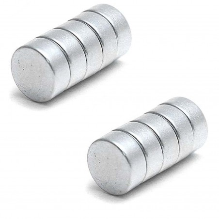 10 db nagyon erős mágnes, szürke, korong, egyszerű, 15 mm x 5 mm