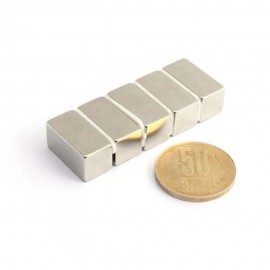 Nagyon erős mágneskészlet, blokk típusú, 20 x 10 x 10 mm, szürke