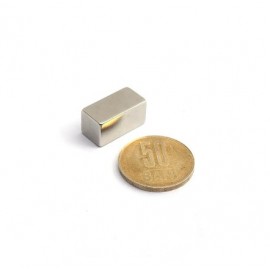 Nagyon erős mágneskészlet, blokk típusú, 20 x 10 x 10 mm, szürke 2