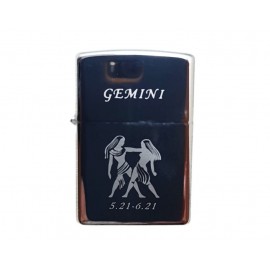 Bricheta Metalica Gravata Zodie Gemeni, Gemini Zodiac , 3,5 X 5,5 Cm