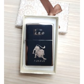 Bricheta Metalica Gravata Zodie Leu, Leo Zodiac , 3,5 X 5,5 Cm 2