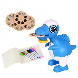 Dinoszaurusz projektor, rajzoláshoz, festőjáték gyerekeknek, 20 cm, kék