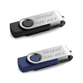 USB устройство за съхранение 32GB, персонализирано с твоя текст, синьо и черно
