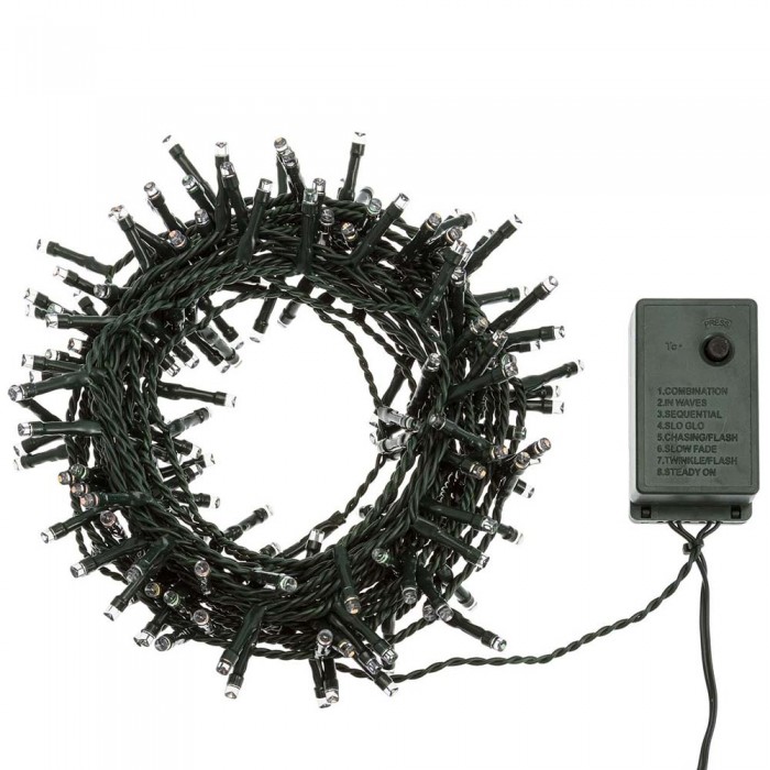            Instalatie De Craciun, Lumini Alb, 100 LED, Fir Verde
         