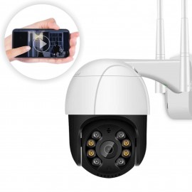 Megfigyelő kamera, napelem, JT-8181XM, eső- és porálló, fehér, WiFi IP66 2