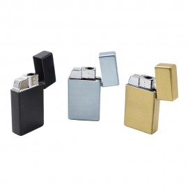 Gázöngyújtó, Zippo formájú, szélálló, újratölthető, fém, 6 cm
