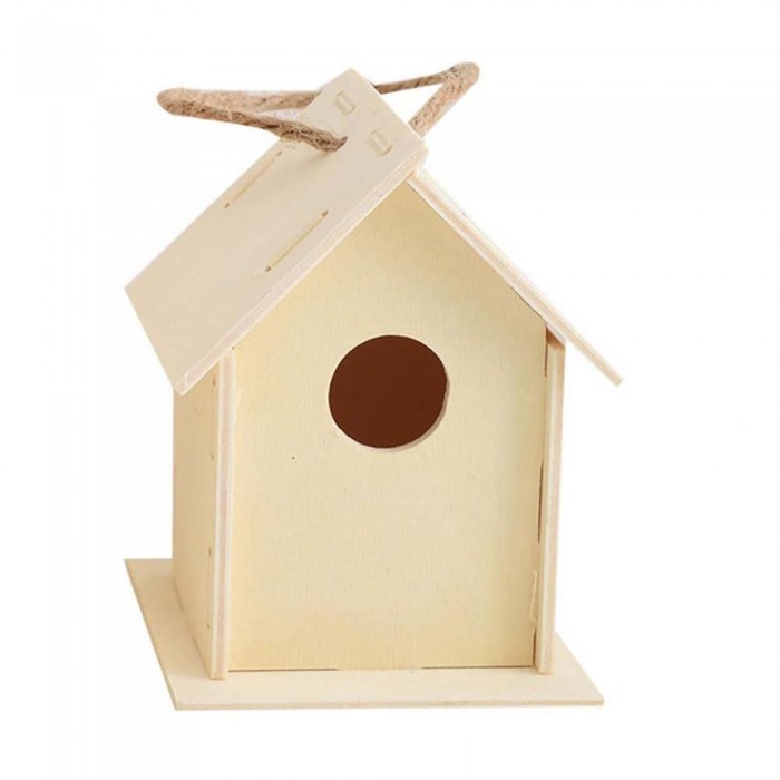            Összeszerelhető, szétszerelhető madáretető házikó, kerek bejárattal, fából
         