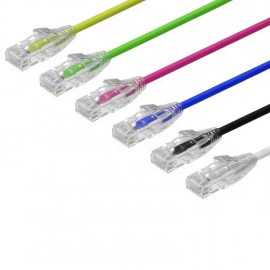 Кабел CAT 6A Slim UTP, 4PR/28AWG Pure Cooper, Patchcord, 1 фут, 30 см