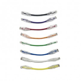 CAT 6A kábel, Slim UTP, 4PR/28AWG tiszta réz, patchkábel, 6 hüvelyk, 15 cm