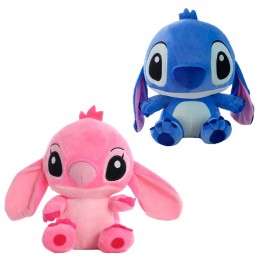 Плюшени играчки Стич, 22 см, герой от Lilo & Stitch, за момичета, момчета и бебета, синьо/розово