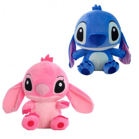 Плюшени играчки Стич, 22 см, герой от Lilo & Stitch, за момичета, момчета и бебета, синьо/розово