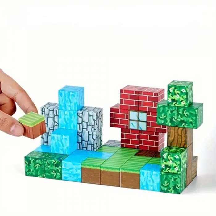            Minecube Inteligent Cuburi Magnetice de Constructie Craft, Model Acasa 606, 80 buc
         