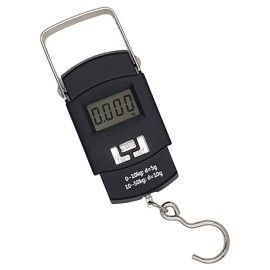 Elektronikus mérleg, hordozható LCD-kijelzős, horgászathoz, vadászathoz, 50 kg-os kijelzővel