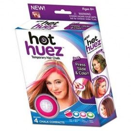 Четка за оцветяване на коса Hot Huez, временна, розово, синьо, фуксия, зелено