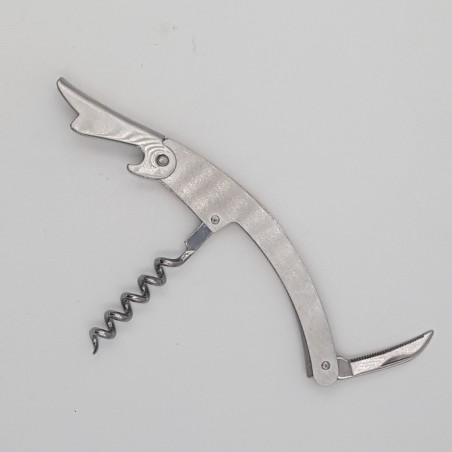 Tirbuson, cutit somelier, desfacator sticle,  multifunctional din otel inoxidabil, 110 x 25 x 10 mm