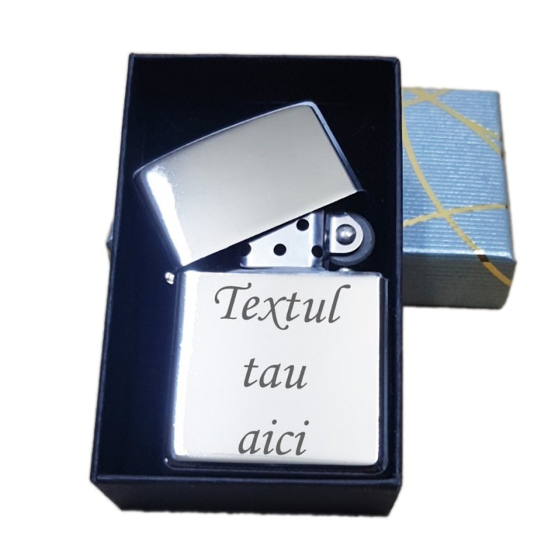            Személyre szabott fém öngyújtó, Zippo típusú, a Te szövegeddel gravírozva
         