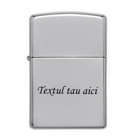 Bricheta ZIPPO Personalizata, Gravata cu Textul Tau
