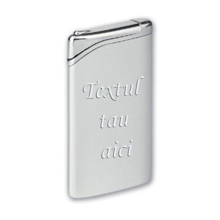 Bricheta Personalizata Argintie, Antivant, Gravata cu Textul Tau