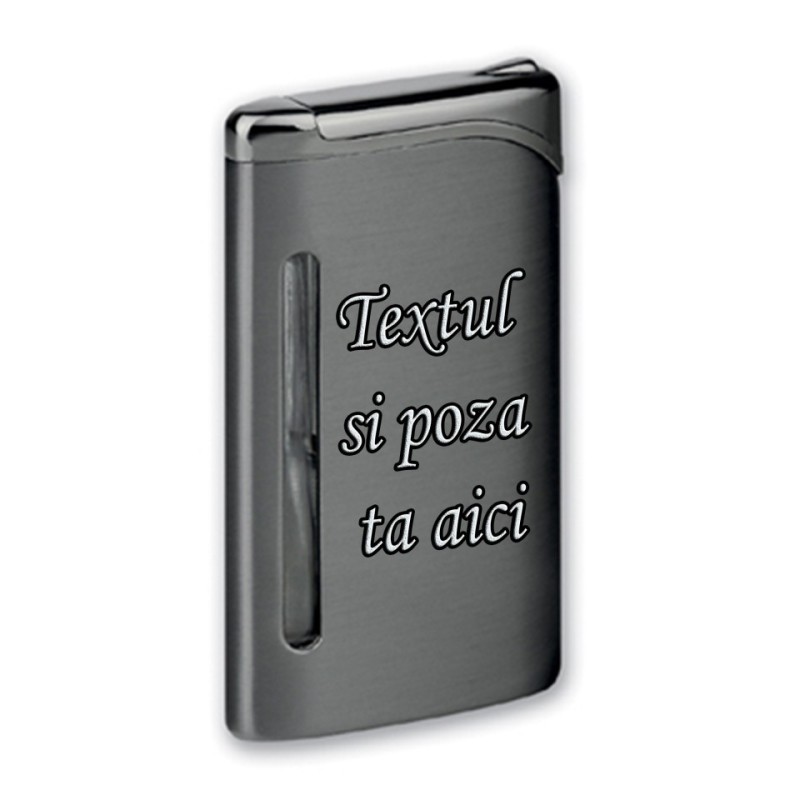            Bricheta Personalizata Neagra, Antivant, Gravata cu Poza si Textul Tau
         