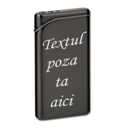 Bricheta Personalizata Neagra, Gravata cu Poza si Textul Tau