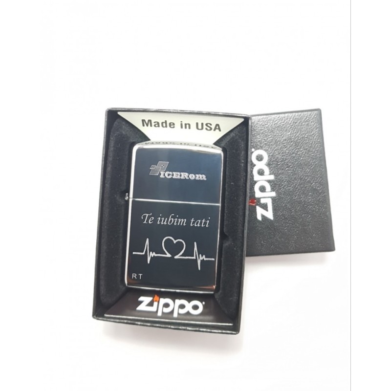            Bricheta ZIPPO Gravata, Personalizata cu Textul Tau
         