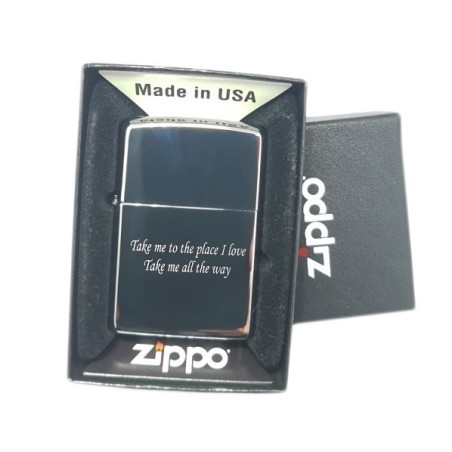Bricheta ZIPPO Gravata, Personalizata cu Textul Tau