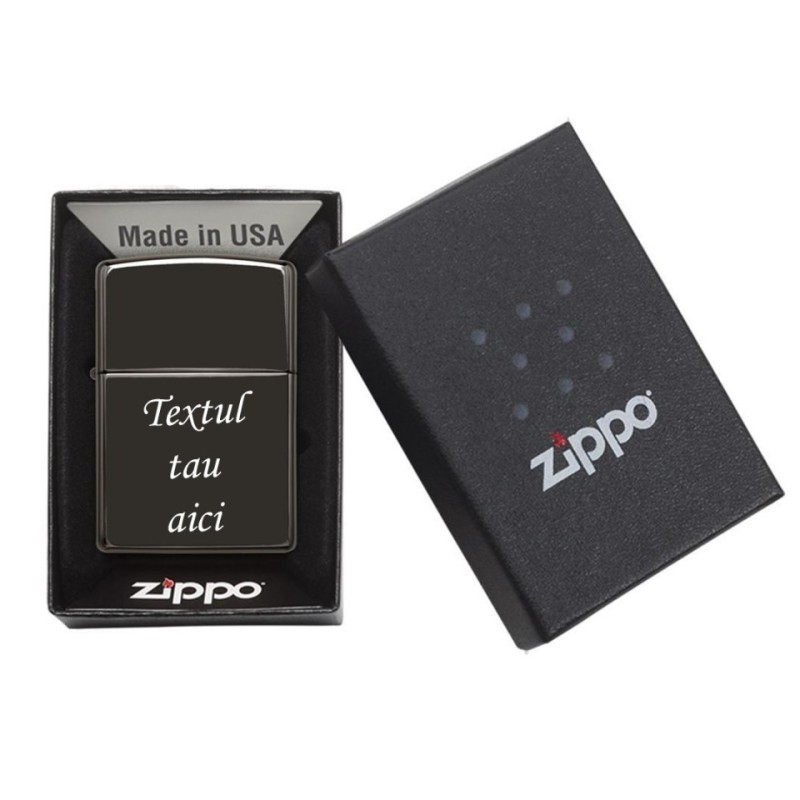            ZIPPO öngyújtó, fekete, gravírozott, a Te szövegeddel személyre szabva
         