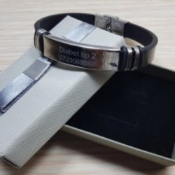 Bratara personalizata medicala Diabet tip 1. diabet tip 2 si numarul de telefon 2