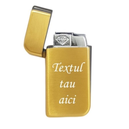 Bricheta Personalizata Aurie, Antivant, Gravata cu Textul Tau, E2