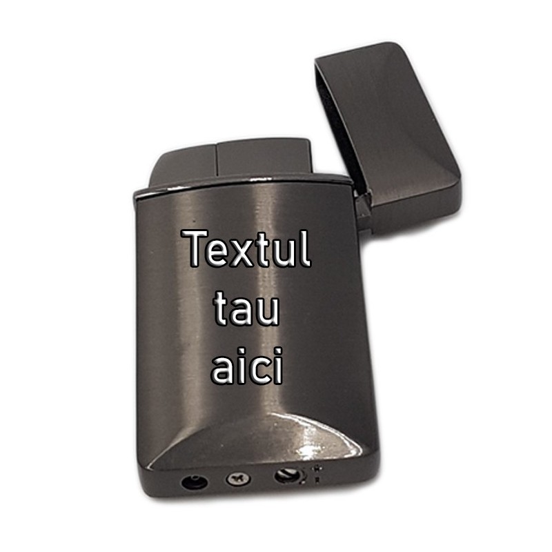            Bricheta Personalizata Neagra, Antivant, Gravata cu Textul Tau, Model Deosebit
         