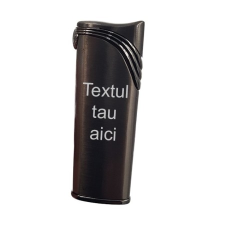 Bricheta Metalica Neagra, Antivant, Personalizata Text Sau Logo