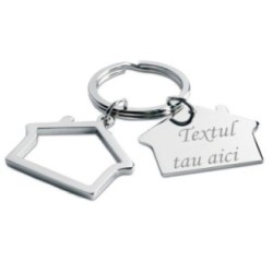 Személyre szabott, gravírozott fém kulcstartó a te szövegeddel. 2 tok. 6x3 cm. ezüstszínű