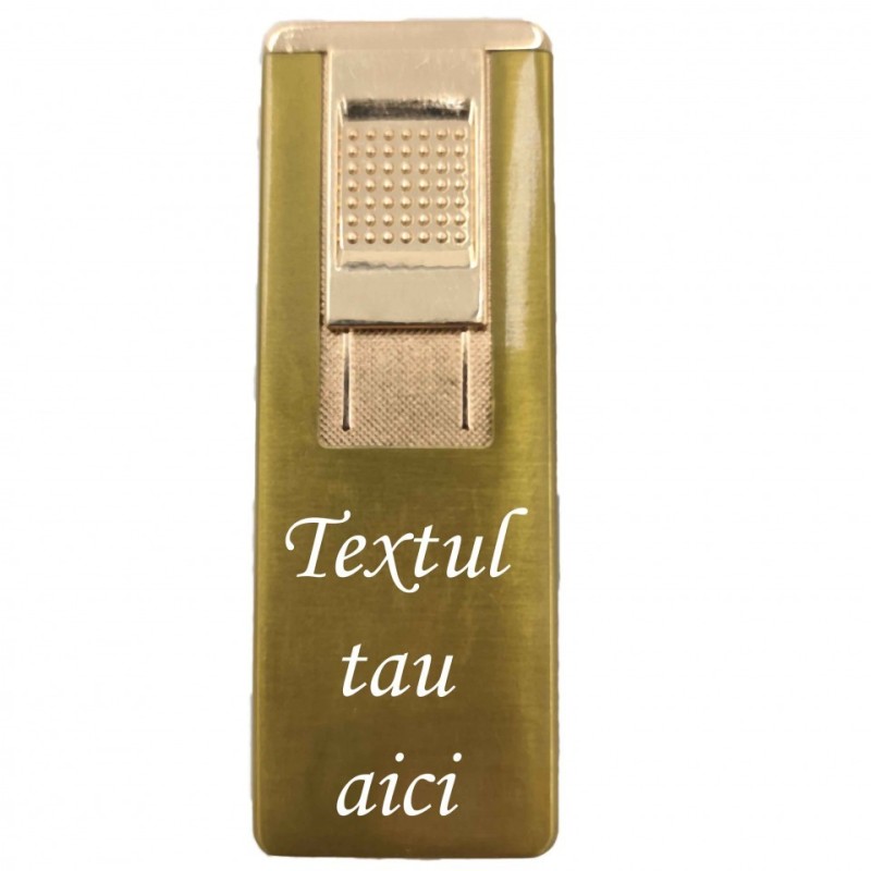            Egyedi fém öngyújtó a te szövegeddel, gázos, szélálló, újratölthető, arany színű, dobozos
         
