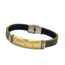 Bratara model Egipt, M1, aurie, personalizata cu textul tau.