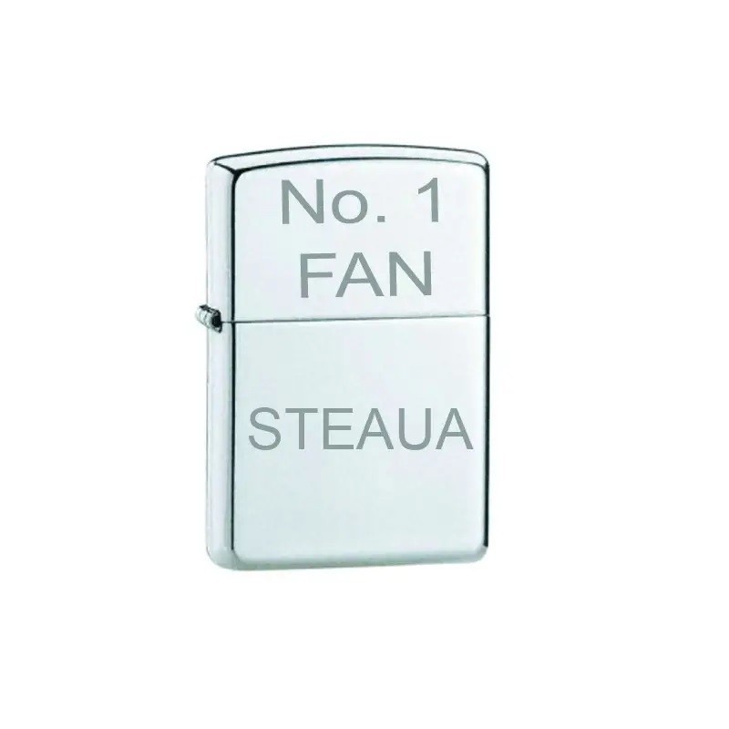            Egyedi ezüst öngyújtó No.1 FAN Steaua és Zippo folyadék
         