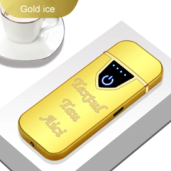 Bricheta Electronica cu Incarcare USB, Personalizata cu Textul Tau, Buton cu Lumina, Cu Senzor De Amprenta, 7 cm 2