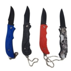 4 x zsebkés készlet hegyes végű, 16 cm, 60 g, kék, piros, szürke, fekete