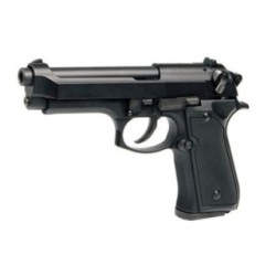 Bricheta Pistol Anti-Vant, Tip Revolver, Beretta,  Negru, 14 cm