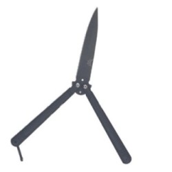Pillangókés Butterfly, Balisong 21,5 cm, fekete, 2 zárójel