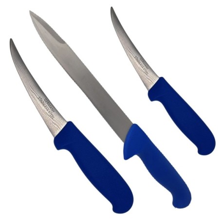 Set 3 cutite macelar pentru injunghiat si spintecat, Dalimag, 35 cm, 28 cm, 26 cm, dispozitiv ascutit cutite