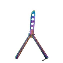 Cutit fluture Butterfly, Balisong  21.50 cm, fade, fara tais, de antrenament, model oval