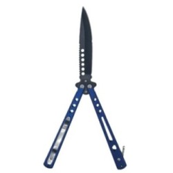 Cutit fluture Butterfly, Balisong  21 cm, albastru navy, model dinamic