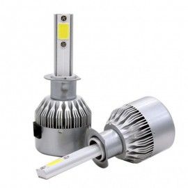 Комплект 2 халогенни LED авто крушки H7 36w 3800 лумена 6000k C6 12-24v