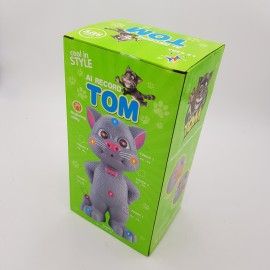 Говорещо котенце, Talking Tom, със звуци и светлини, сиво, 22 см