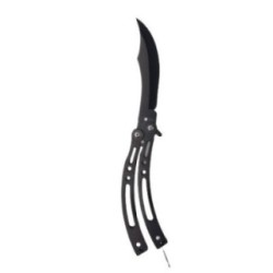 Cutit fluture, Butterfly, model dinamic, negru, curbat, 26 cm