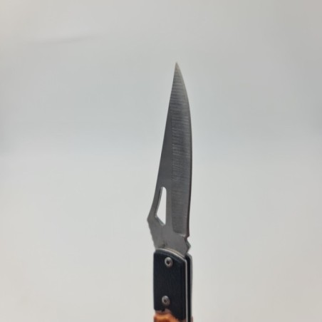 Fa markolatú kés, zsebkés, 16 cm