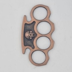 Pumnal Tip Box, Autoaparare, Maner Cap de Mort, Bronz 2