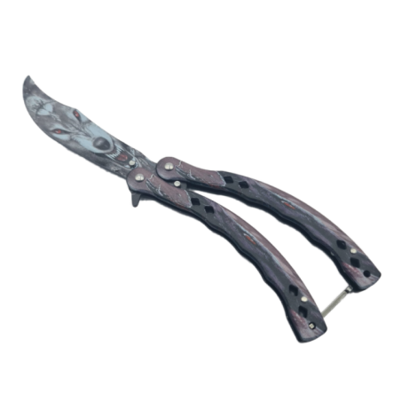 Cutit Fluture Fara Tais Pentru Antrenament, Model Lup, 24 cm